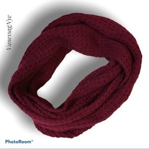 Cranberry Burgundy Red Infinity Scarf Wrap Shawl